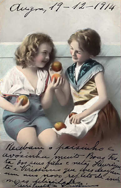 N� 1239 - Edi��o alem� an�nima - Circulado em 1914 - Dim. 13,6x8,8 cm - Col. Am�lcar Monge da Silva