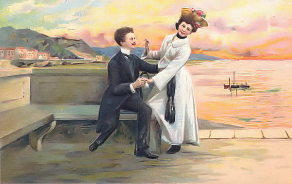 S�rie 6265 - Postal em relevo) - Edi��o Paul Finkerenrath, Berlin - Dim. 13,7x8,7 cm - Col. Am�lcar Monge da Silva (cerca de 1900)