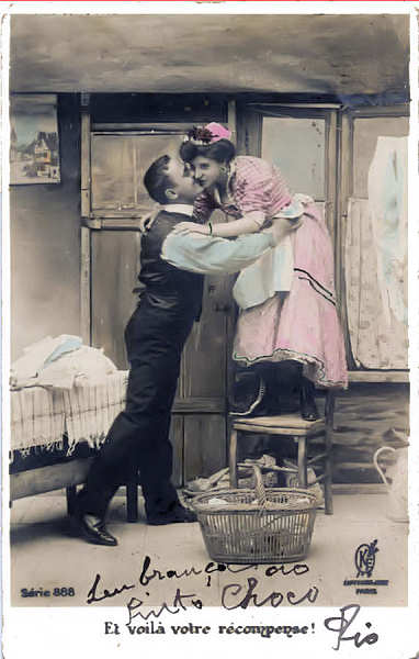 Serie 888 - Edi��o KE, Paris - Circulado em 1905 - Dim. 14x8,9 cm - Col. Am�lcar Monge da Silva