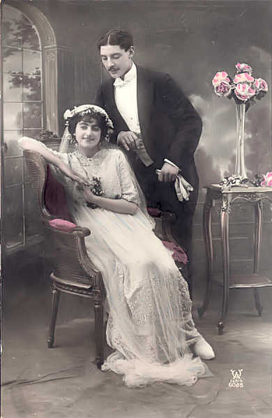 S�rie 6085 - Editor WA, Paris - Dim. 13,6x8,8 cm - Col. Am�lcar Monge da Silva (cerca de 1910)