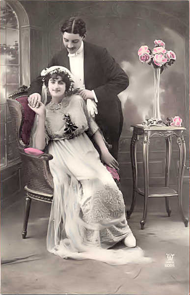 S�rie 6085 - Editor WA, Paris - Dim. 13,6x8,8 cm - Col. Am�lcar Monge da Silva (cerca de 1910)