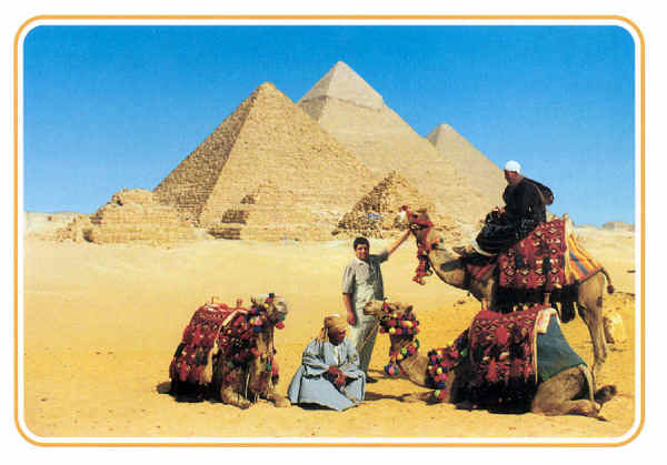 SN - Giz�, Pir�mides, Passeio com Ahmed Attallah - Dim. 15,7x11,1 cm - Edi��o El Faraana Advertising & Printing - Col. Am�lcar Monge da Silva (2005)