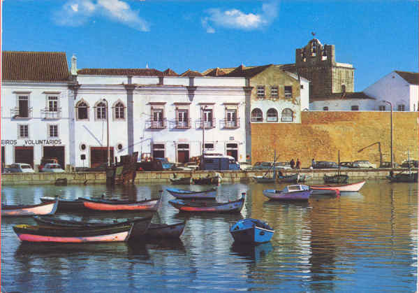 N� 505 - Faro. Aspecto da ria - Colec��o P�rola - Circulado em 1978 - Dim. 14,8x10,5 cm - Col. Am�lcar Monge da Silva