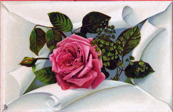 Serie 4149 - Choice Roses - Edi��o Raphael Truck & Sons, Inglaterra - Dim. 13,8x8,8 cm - Col. Am�lcar Monge da Silva (cerca de 1920)
