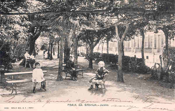 N� 200 - Portugal. Granja (Vila Nova de Gaia). Jardim - Editor Emilio Biel & Cia, Porto - Dim. 14x9 cm. - Col. M. Chaby
