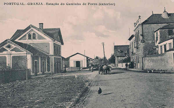 SN - Portugal. Granja (Vila Nova de Gaia) - Esta��o do Caminho de Ferro (Exterior) - Editor n�o referenciado - Dim. 14x9 cm - Col. M. Chaby