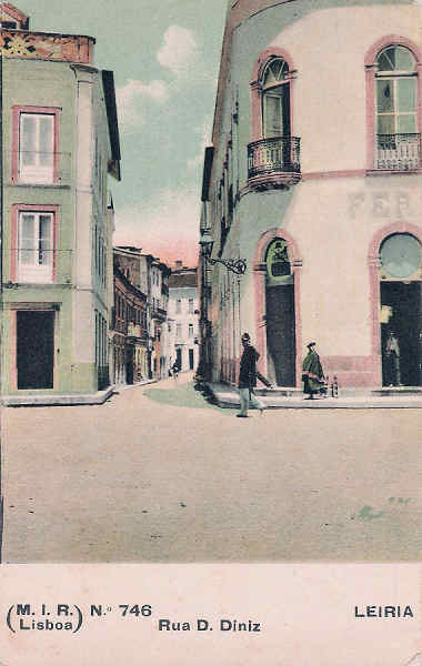 N.� 746 - Portugal. Leiria - Rua D. Dinis - Editor M.I.R., Lisboa (1910) - Dim. 9x14 cm. - Col. M. Chaby
