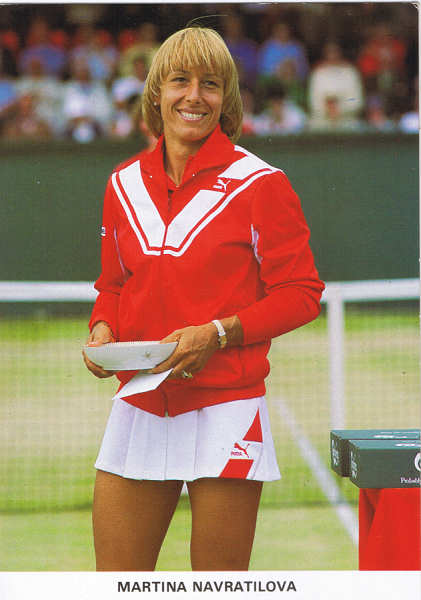 L6/SP.7762 - MARTINA NAVRATILOVA - Ed. WORLD COPYRIGHT MICHAEL COLE CAMERAWORK THE AVENUE BECKENHAM KENT PUBLISHED BY LE-ROYE PRODUCTIONS - SD - Dim. 10,4x14,8 cm - Col. Manuel B�ia (1986)