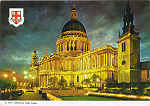 N.� 123 C - LONDON - ST. PAUL'S CATHEDRAL BY NIGHT - Ed. CAPITAL SOUVENIRS (London) Ltd. 8 Shorts Gardens WC 2 836 2572/2382 Produced in Israel by Palphot Ltd. - SD - Dim. 14,9x10,4 cm - Col. Manuel B�ia (1986)