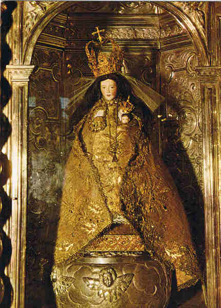 N.� 190 - MADEIRA  Nossa Senhora do Monte - Padroeira da Madeira - Ed. CARV�O, MARTINS & SILVA, LDA, 21 - FUNCHAL FABRICADO EM IT�LIA - SD - Dim. 10,4x14,7 cm - Col. Manuel e F�tima B�ia (1975).