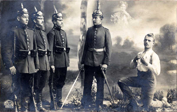 S�rie 4901/3 - Fuzilamento - Edi��o Regel & Krug, Leipzig - Dim. 13,7x8,5 cm - Col. Am�lcar Monge da Silva (cerca de 1913)