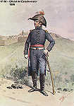 N� 56 - Oficial do Estado-maior, 1806 - Aguarela do Cor. Ribeiro Artur - Edi��o Jornal do Ex�rcito S/D (1983?) - Dim. 15x10,3 cm - Col. A. Monge da Silva