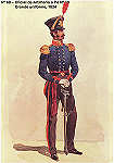 N� 69 - Oficial de Artilharia a P� N� 10 em Grande uniforme, 1834 - Aguarela do Cor. Ribeiro Artur - Edi��o Jornal do Ex�rcito S/D (1983?) - Dim. 15x10,3 cm - Col. A. Monge da Silva