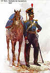 N� 78-9 - Soldado de Cavalaria 8, 1837 - Aguarela do Cor. Ribeiro Artur - Edi��o Jornal do Ex�rcito, 1983 - Dim. 15x10,3 cm - Col. A. Monge da Silva