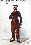 N� 97-11 - Oficial dos Batalh�es M�veis de Atiradores, 2� Batalh�o, 1846 - Aguarela do Cor. Ribeiro Artur - Edi��o Jornal do Ex�rcito, 1983 - Dim. 15x10,3 cm - Col. A. Monge da Silva