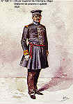 N� 104-12 - Oficial Superior de Infantaria, Major, 1848, Uniforme de passeio e quartel - Aguarela do Cor. Ribeiro Artur - Edi��o Jornal do Ex�rcito, 1983 - Dim. 15x10,3 cm - Col. A. Monge da Silva