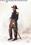 N� 108-12 - Oficial do Estado-maior das Pra�as de Guerra, 1848 - Aguarela do Cor. Ribeiro Artur - Edi��o Jornal do Ex�rcito, 1983 - Dim. 15x10,3 cm - Col. A. Monge da Silva