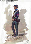 N� 126-14 - Furriel do Batalh�o Naval, Pequeno uniforme, 1852 - Aguarela do Cor. Ribeiro Artur - Edi��o Jornal do Ex�rcito, 1985 - Dim. 15x10,3 cm - Col. A. Monge da Silva