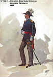 N� 141-16 - Oficial da Reparti��o Militar do Minist�rio da Guerra, 1856 - Aguarela do Cor. Ribeiro Artur - Edi��o Jornal do Ex�rcito, 1985 - Dim. 15x10,3 cm - Col. A. Monge da Silva