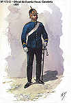 N� 173-20 - Oficial da Guarda-fiscal, Cavalaria, 1890 - Aguarela do Cor. Ribeiro Artur - Edi��o Jornal do Ex�rcito, 1985 - Dim. 15x10,3 cm - Col. A. Monge da Silva