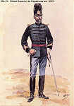 N� 204-23 - Oficial Superior de Ca�adores em 1903 - Aguarela do Cor. Ribeiro Artur - Edi��o Jornal do Ex�rcito, 1987 - Dim. 15x10,3 cm - Col. A. Monge da Silva