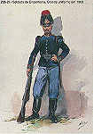 N� 206-23 - Soldado de Engenharia, Grande uniforme em 1903 - Aguarela do Cor. Ribeiro Artur - Edi��o Jornal do Ex�rcito, 1987 - Dim. 15x10,3 cm - Col. A. Monge da Silva