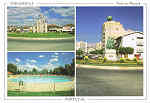 N.� 65 - PORTUGAL. Rotunda das Comunidades. Piscinas - Municipais. - Monumento � Fam�lia Emigrante - Ed. FELICITA,LDA. - EDITORES TELEF. 3962970 * FAX3954101 LISBOA EXEC. GR�FICA - COSTA & VAL�RIO,LDA - SD - Dim. 15x10,5 cm - Col. - Manuel B�ia (2004).