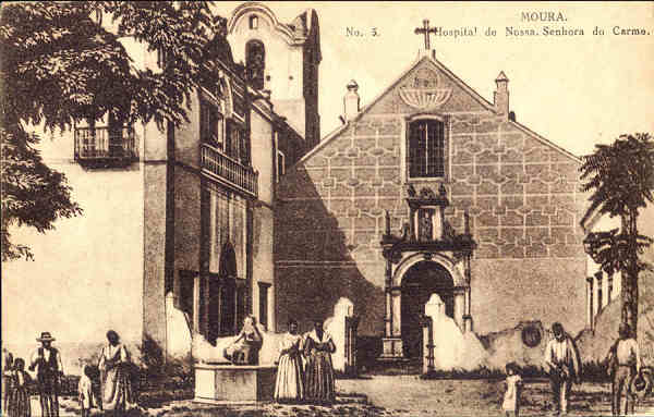 N� 5 - MOURA. Hospital de Nossa Snra do Carmo - Edi��o Andr� dos Santos Concei��o, Moura (1920) - Dim. 13,6x8,6 cm - Col. A. Monge da Silva