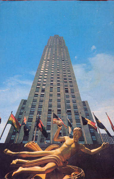 SN - RCA Building - Editor �Braunstein�s Greeting Card Co.�, New York - Circulado em 1973 - Dim. 13,9x8,9 cm - Col. A. Monge da Silva