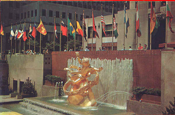 N� P307247 - Prometheus Fountain - Editor �Ogden Foods Service Corp.� - Dim. 13,9x9,0 cm - Col. A. Monge da Silva (cerca de 1980)