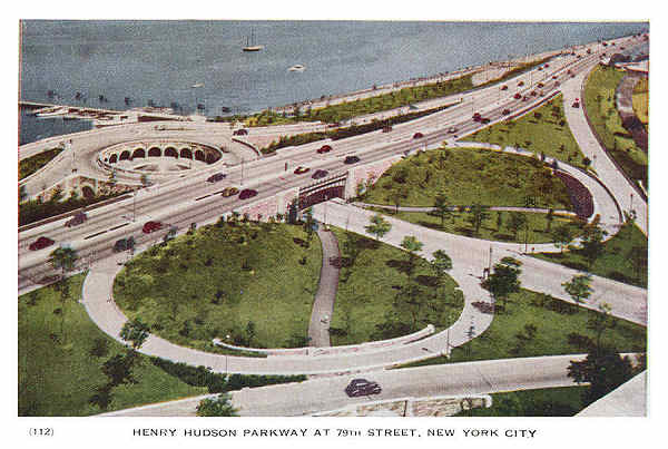 P 112 - New York City; c.1950 - Henry Hudson Parkway at 79th Street - Editor �The American News Co�, New York - Dim. 15,3x10,2 cm - Col. A. Monge da Silva (cerca de 1950)