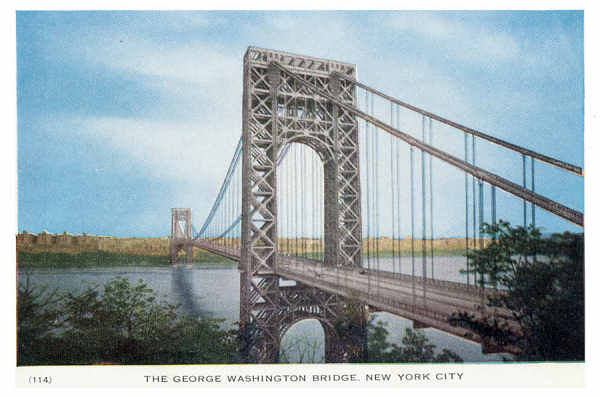 P 114 - New York City; c.1950 - George Washington Bridge (2) - Editor �The American News Co�, New York - Dim. 15,3x10,2 cm - Col. A. Monge da Silva (cerca de 1950)