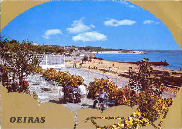 REF 407/487 - OEIRAS. Motel Continental e Praia - Edi��o G�tica, Porto - SD - Dim. 1,6x10,2 cm. - Col. A. Monge da Silva