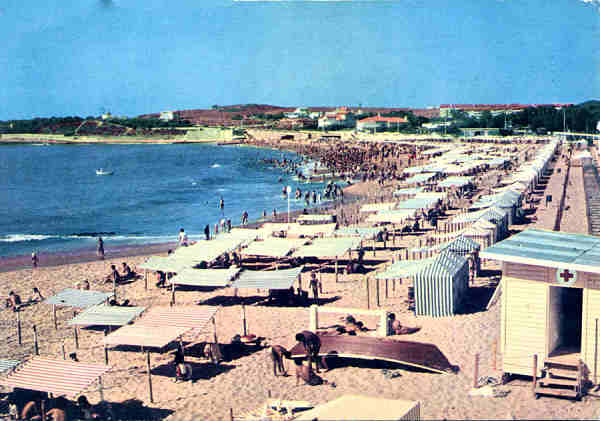 N� 435 - OEIRAS. Praia de Santo Amaro - Editor n�o indicado - SD - Dim. 15x10,4 cm. - Col. A. Monge da Silva