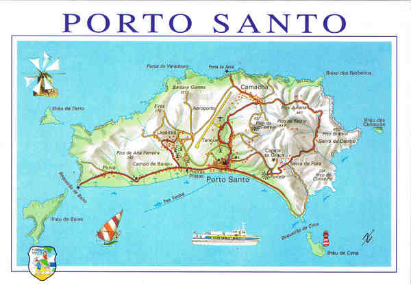N.� 33-PS - PORTO SANTO (Madeira) - Ed. ESCUDO DE OURO Distribuidor: FRANCISCO RIBEIRO-Rua Nova de S. Pedro,27-29 9000 FUNCHAL,Madeira (Tel.223930) Printed in Spain by FISA-Barcelona - SD - Dim. 14,8x10,3 cm - Col. Manuel B�ia (1997).