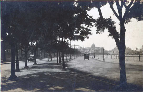 SN - Avenida Beira-mar - Dim. 13,7x8,8 cm - Edi��o an�nima - Circulado em 1925 - Col. A. Monge da Silva (1925)