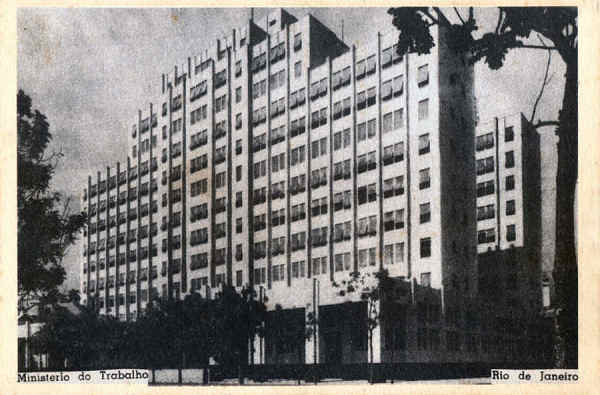 SN - Edif�cio do Minist�rio do Trabalho - 14,0x9 cm - Editor Turismo Brasil Am�rica Ltda - Col. A. Monge da Silva (1930)