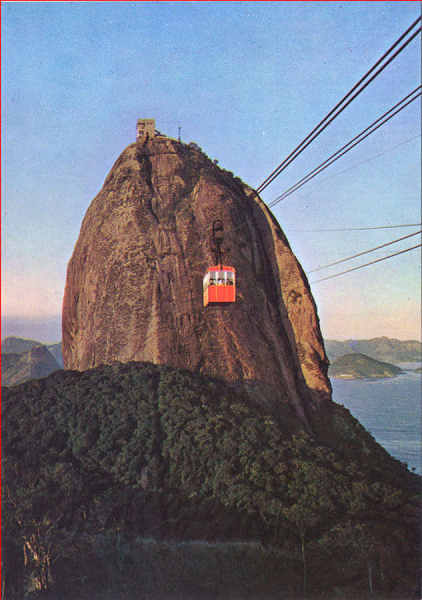 N� 184 - Bondinho da Urca-P�o de A��car - Dim. 15,0x10,5 cm - Editora Gr�fica Franco Brasileira, Rio -  Col. A. Monge da Silva (1970)