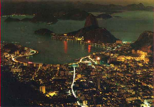 N� 3 - Panorama Baia de Guanabara - Dim. 15x10,4  cm - Editora Brastur, Rio - Adquirido em 1974 -  Col. A. Monge da Silva (1973)