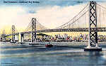 SF45 - San Francisco - Oakland Bay Bridge (1) - Edi��o an�nima Foto de Redwood Empire Assm - Dim. 13,7x8,8 cm - Col. Am�lcar Monge da Silva (1940)