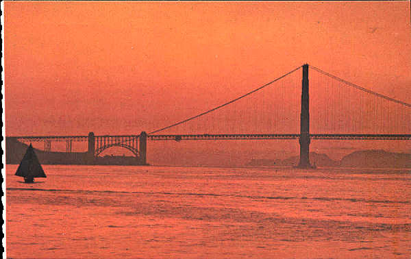 N� 5P301626 - San Francisco - Golden Gate Bridge (6) - Editor Smith Novelty Co, San Francisco - Dim. 14x9 cm - Col. Am�lcar Monge da Silva (- Adquirido em 1979)
