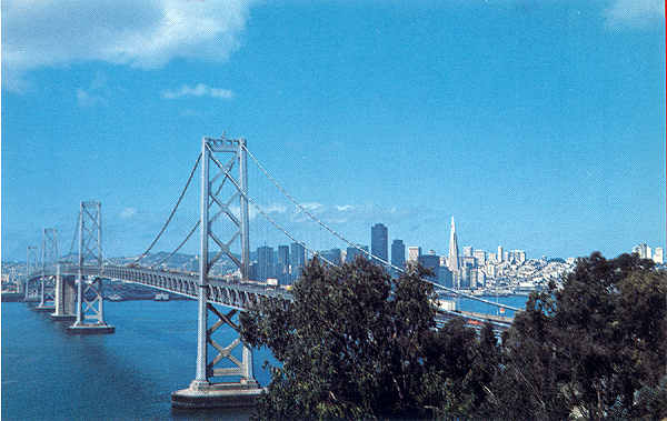 N� C31308 - San Francisco - Oakland Bay Bridge (2) - Editor Smith Novelty Co, San Francisco - Dim. 14x9 cm - Col. Am�lcar Monge da Silva (- Adquirido em 1979)