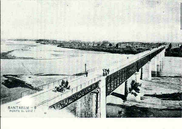 N� 21 - Santar�m. Ponte D. Lu�s I - Ed. Associa��o Estudos e Defesa do Patrim�nio Hist�rico-Cultural de Santar�m - SD - Dim. 14,9x10,5cm - Col. M. Soares Lopes