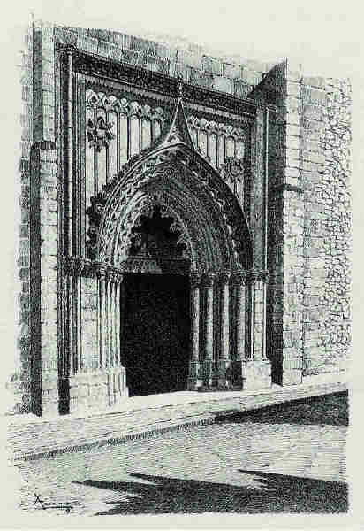 N� 5 - Igreja de Nossa Senhora da Gra�a - Desenho de Ars�nio da Ressurrei��o - Edi��o Associa��o de Estudos e Defesa do Patrim�nio Hist�rico-Cultural de Santar�m - 1990 - Dim. 10,5x15,1cm - Col. Miguel Soares Lopes