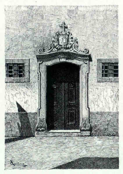 24 - Igreja de Nossa Senhora dos Inocentes - Desenho de Ars�nio da Ressurrei��o - Edi��o Associa��o de Estudos e Defesa do Patrim�nio Hist�rico-Cultural de Santar�m - 1990  - Dim. 10,5x15,1 cm - Col. Miguel Soares Lopes