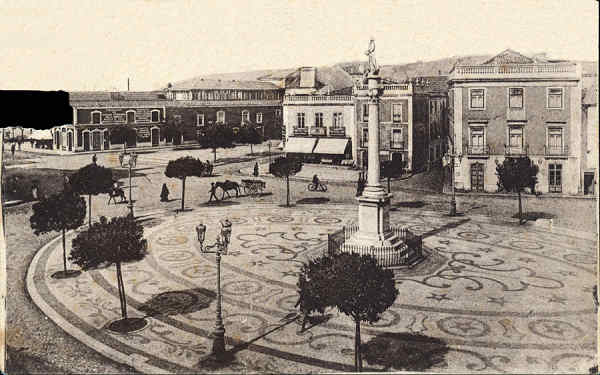 SN - SETUBAL. Pra�a Bocage - Edi��o Mendes, Estafeta. Setubal - Dim. 13,8x8,7 cm - (Circulado em 1922) - Col. A. Monge da Silva (1920)