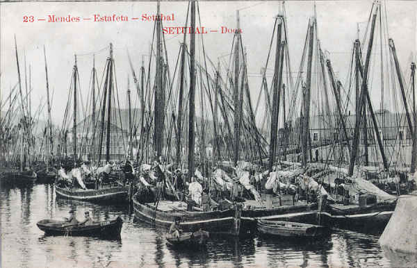 N� 23 - Doca - Editor "Mendes-Estafeta", Set�bal - Dim. 140x90 mm - Col. A. Monge da Silva (anterior a 1910)