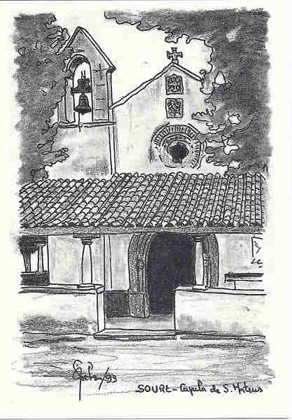 N� 5 - Capela de S. Mateus - Aguarelas e Desenhos de FASilvaRocha (1999) - Ed Autor - 10,5x15 cm. - Col. Silva Rocha