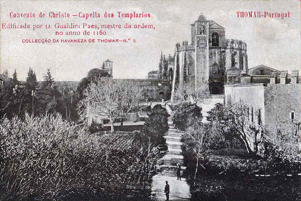 N� 5 - Convento de Cristo, Capela dos Templ�rios - Collec��o da Havaneza de Thomar - 14x8,8 cm - Col. A. Monge da Silva (cerca de 1905)