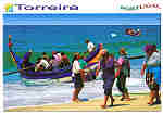 N.� AVR-0041 - TORREIRA (MURTOSA) Arte da X�vega A entrada no mar e barco navegando a remos Aveiro Costa de Prata PORTUGAL - Ed. ATLANTICPOST - S/D - Dim: 15x10,5cm  Col. F�tima B�ia (2009).